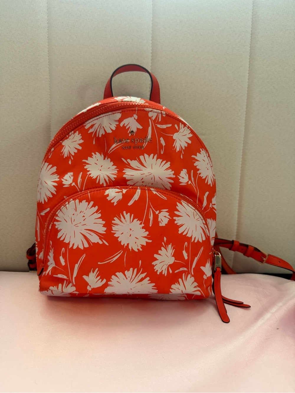 kate spade Orange Floral Mini Backpack
